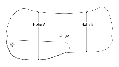 Preview: Sonderverkauf Ranchhorse Pad Wollfilz, rohweiß/braun